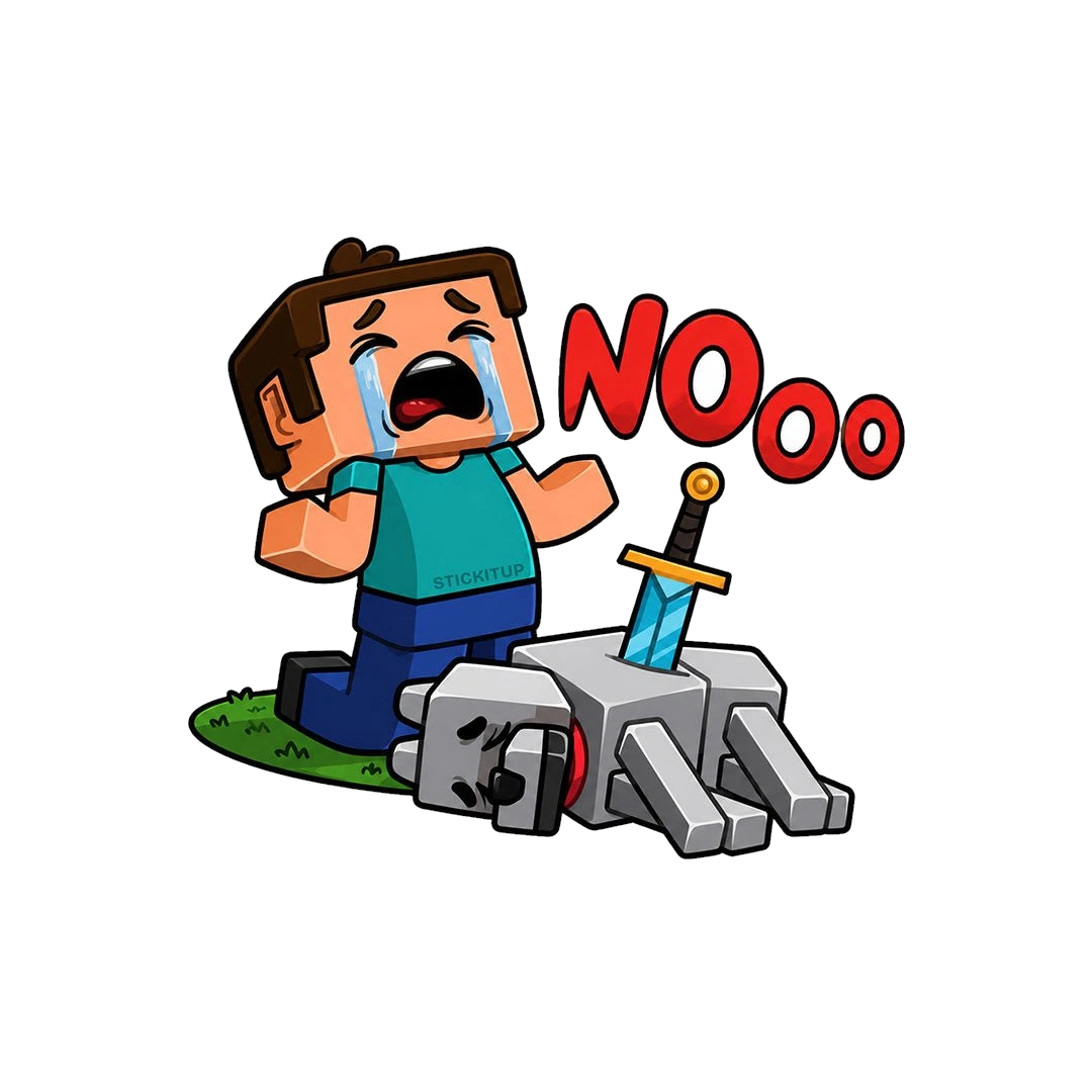 Nooo Not My Blocks Sticker